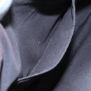 FENDI Zucchino Canvas Shoulder Bag Gold Black Auth 111182-22