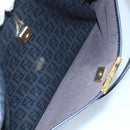 FENDI Zucchino Canvas Shoulder Bag Gold Black Auth 111182-23