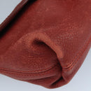 Chloe Mercy Shoulder Bag Leather Red Gold Auth 111189-11