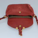 Chloe Mercy Shoulder Bag Leather Red Gold Auth 111189-15