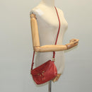 Chloe Mercy Shoulder Bag Leather Red Gold Auth 111189-22