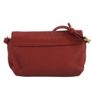Chloe Mercy Shoulder Bag Leather Red Gold Auth 111189-3