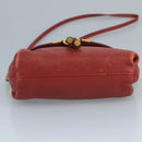 Chloe Mercy Shoulder Bag Leather Red Gold Auth 111189-9