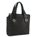 CELINE Macadam Canvas Hand Bag PVC Black Auth 111195-1