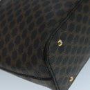 CELINE Macadam Canvas Hand Bag PVC Black Auth 111195-11