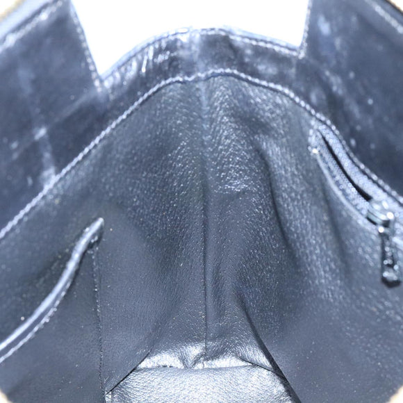 CELINE Macadam Canvas Hand Bag PVC Black Auth 111195