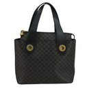 CELINE Macadam Canvas Hand Bag PVC Black Auth 111195-2