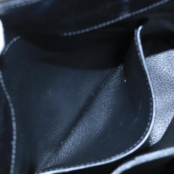 CELINE Macadam Canvas Hand Bag PVC Black Auth 111195