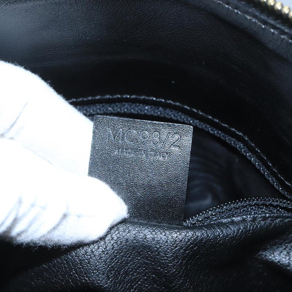 CELINE Macadam Canvas Hand Bag PVC Black Auth 111195