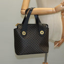 CELINE Macadam Canvas Hand Bag PVC Black Auth 111195-23