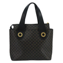 CELINE Macadam Canvas Hand Bag PVC Black Auth 111195-2