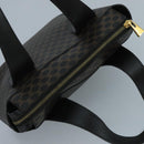 CELINE Macadam Canvas Hand Bag PVC Black Auth 111195-6