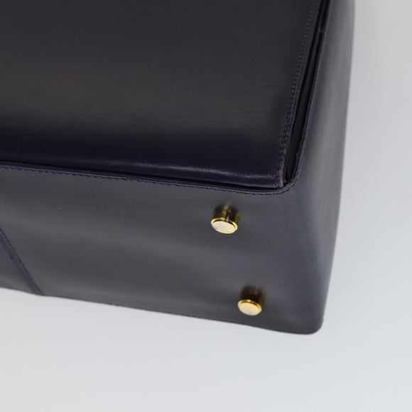 Salvatore Ferragamo Gancini Hand Bag Leather 2way Purple Gold Auth 111198