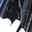 Salvatore Ferragamo Gancini Hand Bag Leather 2way Purple Gold Auth 111198-20