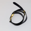 Salvatore Ferragamo Gancini Hand Bag Leather 2way Purple Gold Auth 111198-22