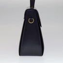 Salvatore Ferragamo Gancini Hand Bag Leather 2way Purple Gold Auth 111198-4