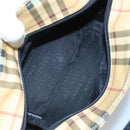 BURBERRY Nova Check Hand Bag PVC Beige Auth 111203-17