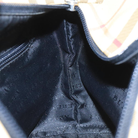 BURBERRY Nova Check Hand Bag PVC Beige Auth 111203