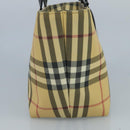 BURBERRY Nova Check Hand Bag PVC Beige Auth 111203-4