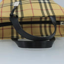 BURBERRY Nova Check Hand Bag PVC Beige Auth 111203-7