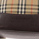 BURBERRY Nova Check Tote Bag Canvas Leather Beige Dark Brown gold Auth 111205-11