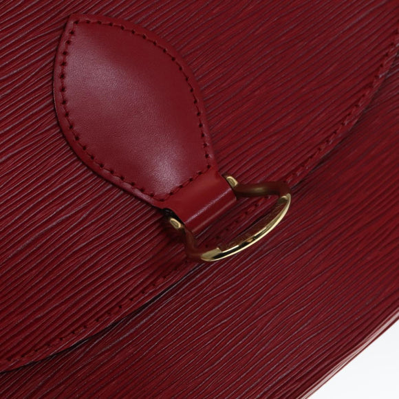 LOUIS VUITTON Epi Saint Cloud GM Shoulder Bag Red M52197 LV Auth 111225