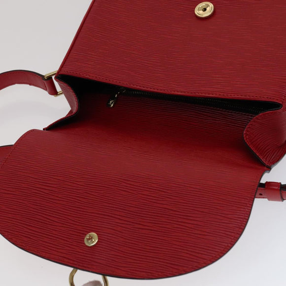 LOUIS VUITTON Epi Saint Cloud GM Shoulder Bag Red M52197 LV Auth 111225