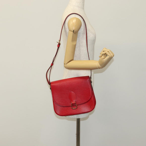 LOUIS VUITTON Epi Saint Cloud GM Shoulder Bag Red M52197 LV Auth 111225