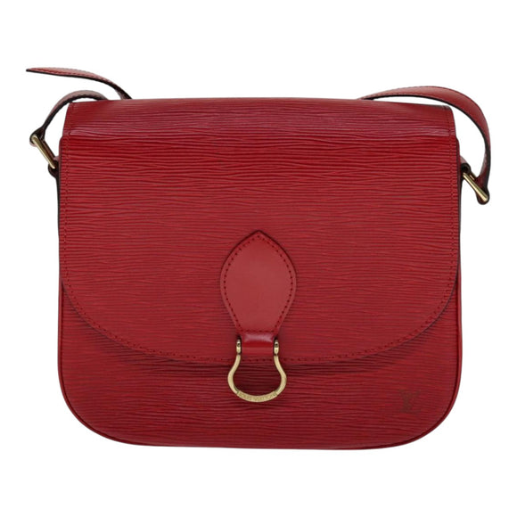 LOUIS VUITTON Epi Saint Cloud GM Shoulder Bag Red M52197 LV Auth 111225