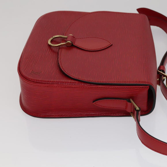 LOUIS VUITTON Epi Saint Cloud GM Shoulder Bag Red M52197 LV Auth 111225