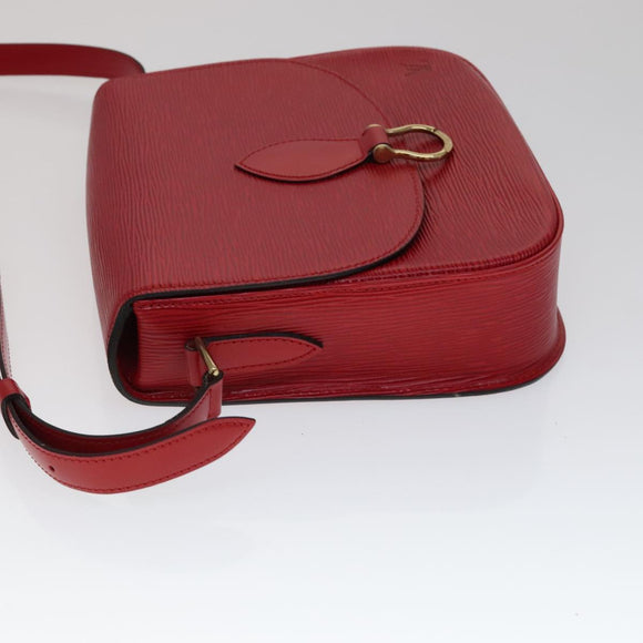 LOUIS VUITTON Epi Saint Cloud GM Shoulder Bag Red M52197 LV Auth 111225