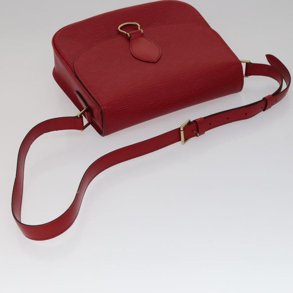 LOUIS VUITTON Epi Saint Cloud GM Shoulder Bag Red M52197 LV Auth 111225