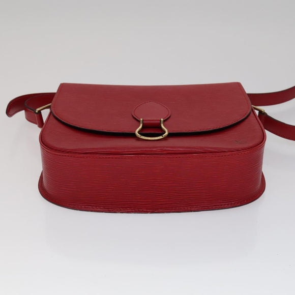 LOUIS VUITTON Epi Saint Cloud GM Shoulder Bag Red M52197 LV Auth 111225