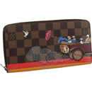LOUIS VUITTON Damier Ebene Zippy Wallet 2015 Christmas Only N61240 Auth 111236-1