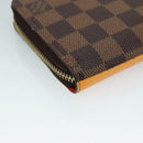LOUIS VUITTON Damier Ebene Zippy Wallet 2015 Christmas Only N61240 Auth 111236-16