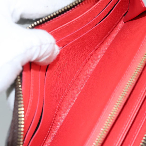 LOUIS VUITTON Damier Ebene Zippy Wallet 2015 Christmas Only N61240 Auth 111236