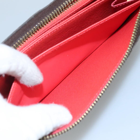 LOUIS VUITTON Damier Ebene Zippy Wallet 2015 Christmas Only N61240 Auth 111236