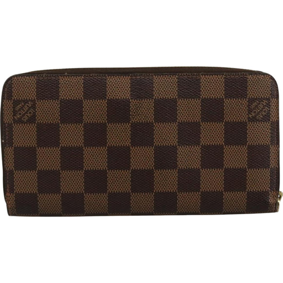 LOUIS VUITTON Damier Ebene Zippy Wallet 2015 Christmas Only N61240 Auth 111236