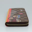 LOUIS VUITTON Damier Ebene Zippy Wallet 2015 Christmas Only N61240 Auth 111236-3