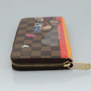 LOUIS VUITTON Damier Ebene Zippy Wallet 2015 Christmas Only N61240 Auth 111236-4