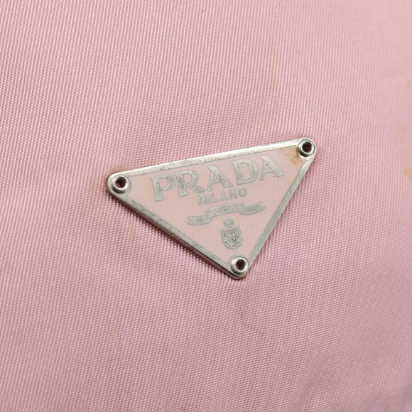 PRADA Pouch Nylon Pink Pink Auth 111259
