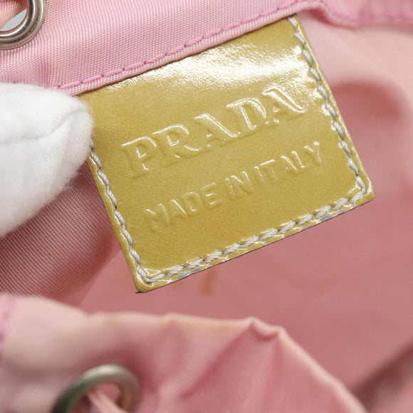 PRADA Pouch Nylon Pink Pink Auth 111259