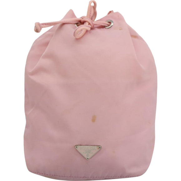 PRADA Pouch Nylon Pink Pink Auth 111259