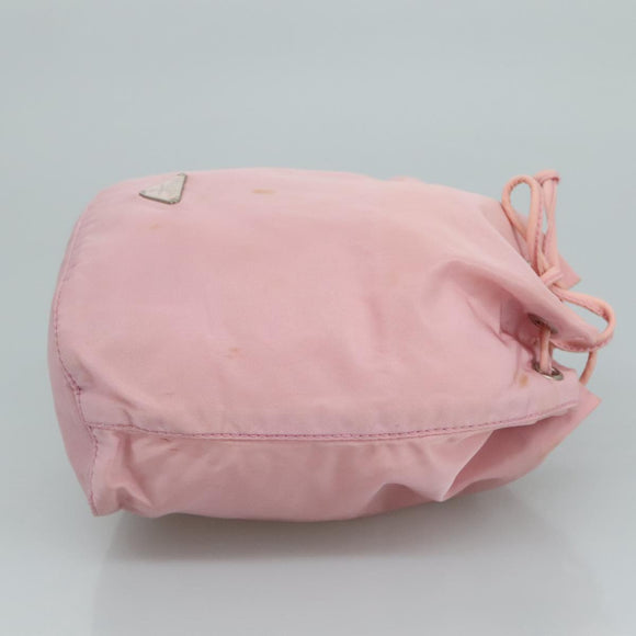 PRADA Pouch Nylon Pink Pink Auth 111259