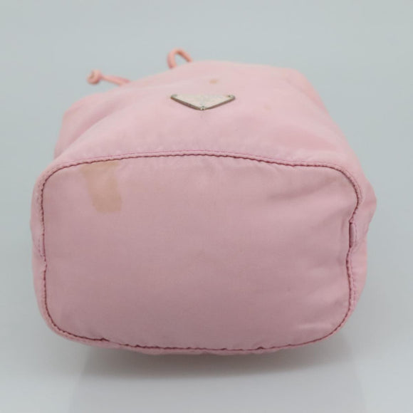PRADA Pouch Nylon Pink Pink Auth 111259