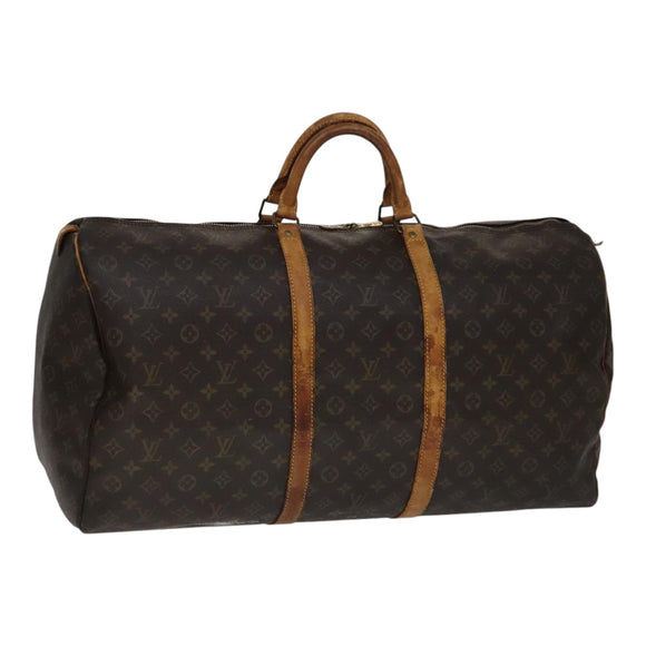 LOUIS VUITTON Monogram Keepall 60 Boston Bag M41422 LV Auth 111294