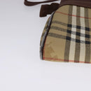 Burberrys Nova Check Shoulder Bag PVC Beige Brown gold Auth 111302-9