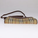 Burberrys Nova Check Shoulder Bag PVC Beige Brown gold Auth 111302-5