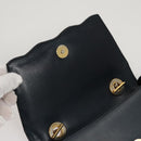 CELINE Hand Bag Leather Navy Red yellow Auth 111305-19