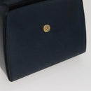 CELINE Hand Bag Leather Navy Red yellow Auth 111305-20